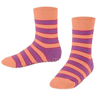 FALKE Simple Stripes K HP-par halkfria gummitofflor i bomull unisex vuxen, Röd (Cantaloupe 8771) ny miljövänlig, 39/42 EU FALKE Simple Stripes K HP-par halkfria gummitofflor i bomull unisex vuxen, Röd (Cantaloupe 8771) ny miljövänlig, 39/42 EU