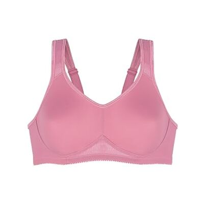 DORINA Flex sport-bh för kvinnor, utan vaddering, bygelfri, full täckning, simrygg, breda nätband, andningsbar mikrofiber, rosa DORINA Flex sport-bh för kvinnor, utan vaddering, bygelfri, full täckning, simrygg, breda nätband, andningsbar mikrofiber, rosa