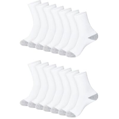 Hanes dam Value, Crew Soft Moisture-wicking Socks, Available in 10 and 14-packs Strumpor (14-pack) Hanes dam Value, Crew Soft Moisture-wicking Socks, Available in 10 and 14-packs Strumpor (14-pack)