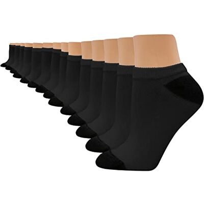 Hanes kvinnors coola bekväma osynliga strumpor, fukttransporterande strumpor, skostorlekar 8-12, 14-pack, Svart, 8-12 Hanes kvinnors coola bekväma osynliga strumpor, fukttransporterande strumpor, skostorlekar 8-12, 14-pack, Svart, 8-12