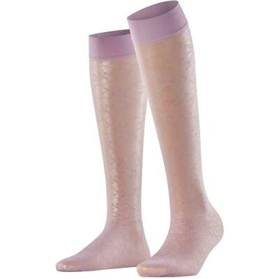 FALKE dam knästrumpor Soft Spell W Kh transparent mönstrade 1 par, lila Misty 8972, 35-38 FALKE dam knästrumpor Soft Spell W Kh transparent mönstrade 1 par, lila Misty 8972, 35-38