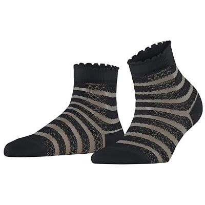 FALKE damstrumpor Border Lace W So bomull mönstrade 1 par, svart 3000, 41–42 FALKE damstrumpor Border Lace W So bomull mönstrade 1 par, svart 3000, 41–42