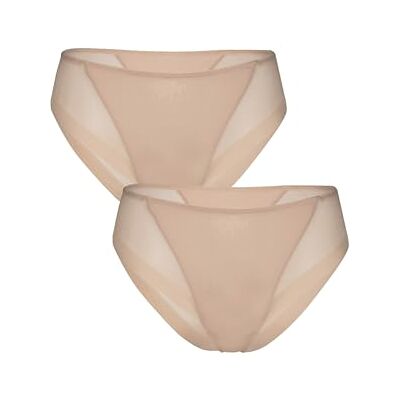 Lovable Osynliga Ultra Light Midi FAMBATE Slip (Pack of 2) Dam, Beige, S Lovable Osynliga Ultra Light Midi FAMBATE Slip (Pack of 2) Dam, Beige, S