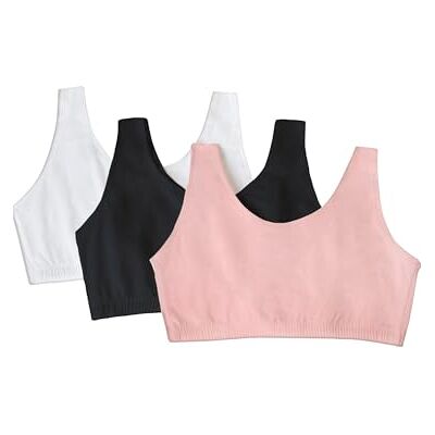 Fruit of the Loom Built Up Sport-BH för kvinnor, Built-Up Sport-BH (3-pack), Blushing Rose/Black Hue/Vit, 40 Fruit of the Loom Built Up Sport-BH för kvinnor, Built-Up Sport-BH (3-pack), Blushing Rose/Black Hue/Vit, 40