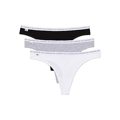 Lacoste G-string för kvinnor, Noir/Blanc-argent Kina, XXL Lacoste G-string för kvinnor, Noir/Blanc-argent Kina, XXL