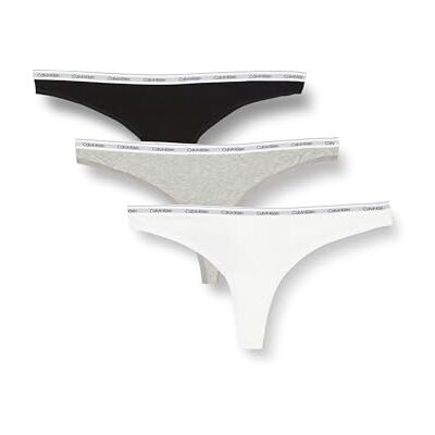 Calvin dam 3-pack stringtrosor, Flerfärgad (svart/vit/grå ljung), XXL stor Calvin dam 3-pack stringtrosor, Flerfärgad (svart/vit/grå ljung), XXL stor