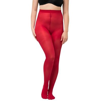 Ulla Popken damer stora storlekar överdimensionerade plus size essential mikrofiber strumpbyxor, 60 den, Salsa, 48-50 Ulla Popken damer stora storlekar överdimensionerade plus size essential mikrofiber strumpbyxor, 60 den, Salsa, 48-50