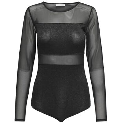 ONLY Dam Onlesther Glitter L/S Body JRS, svart, l, svart, L ONLY Dam Onlesther Glitter L/S Body JRS, svart, l, svart, L