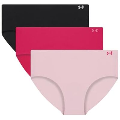 Under Armour Dam 3-pack Pure Stretch No Show Hipster underkläder, komfort hela dagen och ultramjuk passform, skuggad fuchsia, XL, Skuggad fuchsia, XL Under Armour Dam 3-pack Pure Stretch No Show Hipster underkläder, komfort hela dagen och ultramjuk passform, skuggad fuchsia, XL, Skuggad fuchsia, XL