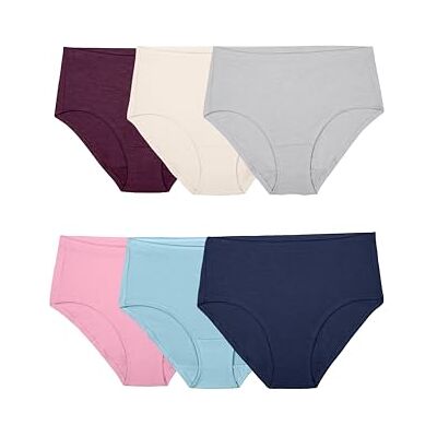 Fruit of the Loom underkläder för kvinnor Beyond mjuka trosor (normal & plusstorlek), låg midja trosor – modal – 6-pack, 5 Fruit of the Loom underkläder för kvinnor Beyond mjuka trosor (normal & plusstorlek), låg midja trosor – modal – 6-pack, 5