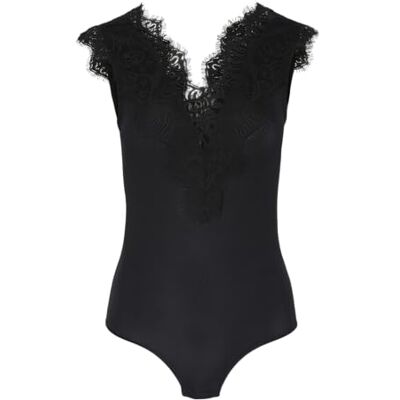 PIECES Dam Pcilu kroppsstrumpa Noos formande body, Svart (Black), S PIECES Dam Pcilu kroppsstrumpa Noos formande body, Svart (Black), S
