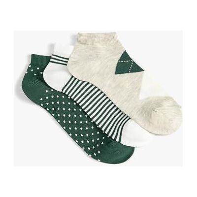 Koton dam 3-pack Polka Prickiga Bootie-strumpor Set Strumpa Koton dam 3-pack Polka Prickiga Bootie-strumpor Set Strumpa