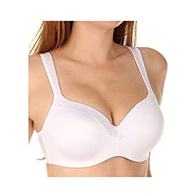 Playtex Damer Secrets Body Revelations Underwire BH med spetsbehå, Vit/överflödig trädgård, 100E Playtex Damer Secrets Body Revelations Underwire BH med spetsbehå, Vit/överflödig trädgård, 100E