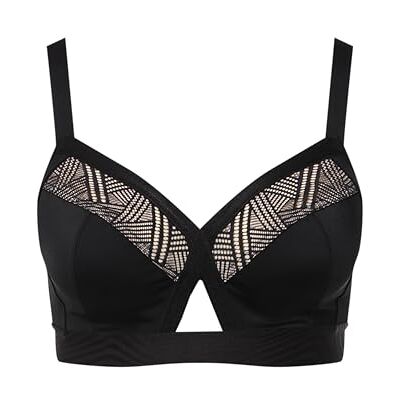 Ulla Popken Dam, mjuk bh, Wonder-Cross BH, svart, 90C Ulla Popken Dam, mjuk bh, Wonder-Cross BH, svart, 90C