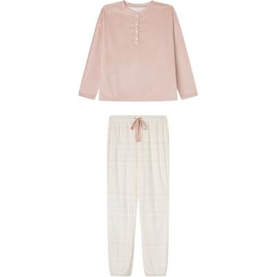 women'secret Pyjama-pyjamas lång sovkollektion Pyjama, rosa, M för kvinnor women'secret Pyjama-pyjamas lång sovkollektion Pyjama, rosa, M för kvinnor