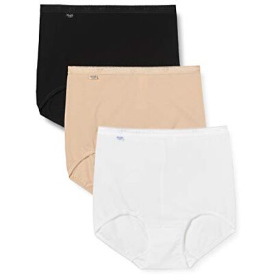 Sloggi dam Komfort trosor Basic+ Maxi C3p, White Dark Combination, 44 Sloggi dam Komfort trosor Basic+ Maxi C3p, White Dark Combination, 44