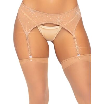 Leg Avenue Strass-Strapsgürtel, Einheitsgröße (Nackt), 30 g Leg Avenue Strass-Strapsgürtel, Einheitsgröße (Nackt), 30 g