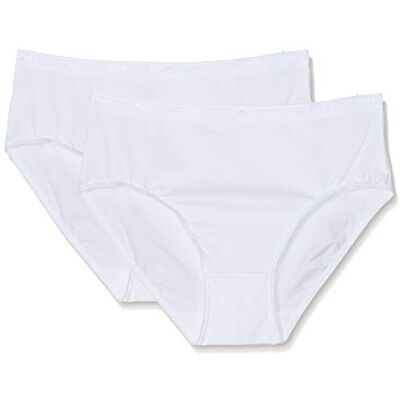 Dim Dam icke-vadderad bygellös BH (förpackning med 2), Vit (vit 0hy), XXL Dim Dam icke-vadderad bygellös BH (förpackning med 2), Vit (vit 0hy), XXL
