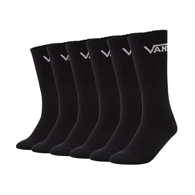 Vans Classics Crew Strumpor, 6-pack, Svart, X-Large Vans Classics Crew Strumpor, 6-pack, Svart, X-Large