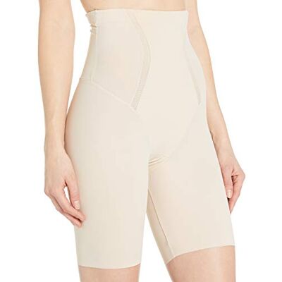 Maidenform kvinnors fasta grunder – hög midja lår smalare lårsmalare, Beige (lyft atte), S Maidenform kvinnors fasta grunder – hög midja lår smalare lårsmalare, Beige (lyft atte), S
