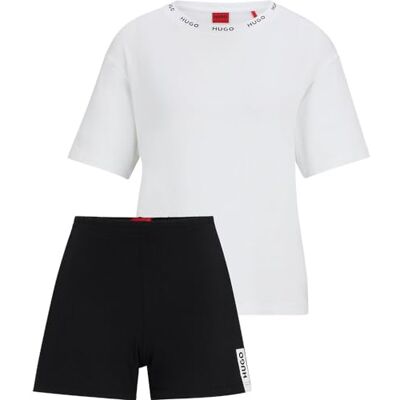 HUGO Dam Unite_Short Set Pyjamas Bottom, vit100, S HUGO Dam Unite_Short Set Pyjamas Bottom, vit100, S
