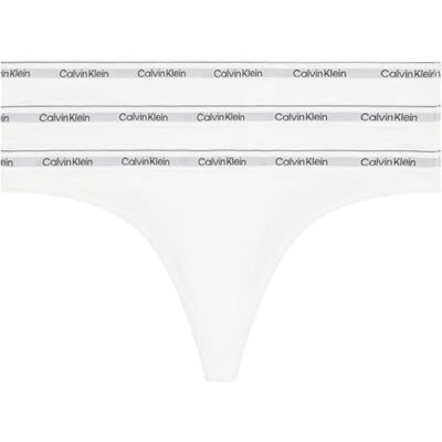 Calvin 3-pack thong (låg höjd) stringtrosor, vit, 2XL dam, Vitt och blått, XXL Calvin 3-pack thong (låg höjd) stringtrosor, vit, 2XL dam, Vitt och blått, XXL