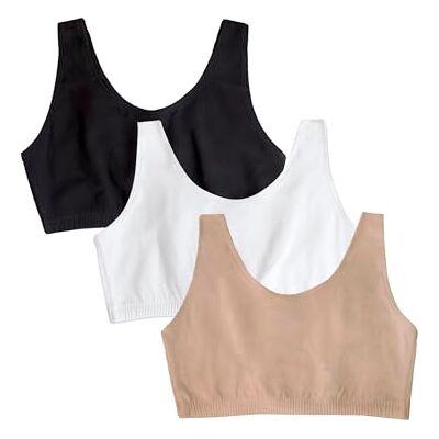 Fruit of the Loom Sport-BH med inbyggd linne för kvinnor, Vit/sand/svart, 90 Fruit of the Loom Sport-BH med inbyggd linne för kvinnor, Vit/sand/svart, 90