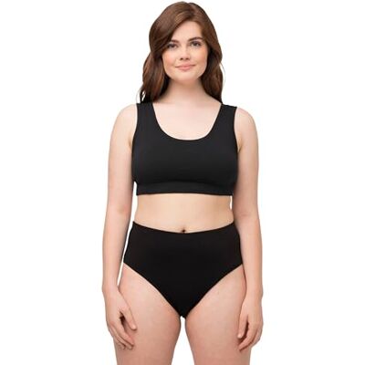 Ulla Popken dam bustier t-shirt BH, svart, 42-44 Ulla Popken dam bustier t-shirt BH, svart, 42-44