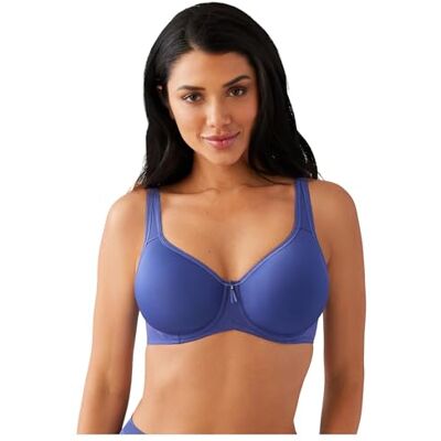 Wacoal Basic Beauty Contour T-shirt BH med hög täckning, Opaque, blå skeppare, 4E dam, Blå skeppare, 80F Wacoal Basic Beauty Contour T-shirt BH med hög täckning, Opaque, blå skeppare, 4E dam, Blå skeppare, 80F