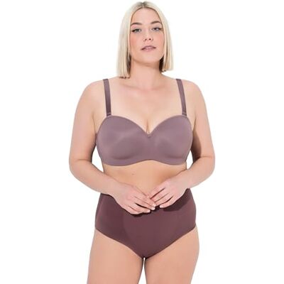 Ulla Popken damer stora storlekar överdimensionerade plus size multiway-behå, mjuka kupor, remmar, avtagbara kopp C – E, Jorden, 100D Ulla Popken damer stora storlekar överdimensionerade plus size multiway-behå, mjuka kupor, remmar, avtagbara kopp C – E, Jorden, 100D