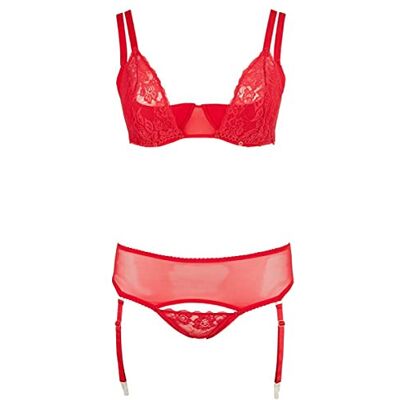 COTTELLI CURVES BH Set 90E/XL Röd COTTELLI CURVES BH Set 90E/XL Röd