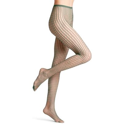 FALKE dam Wicker Game W Ti transparent mönstrade strumpbyxor (1-pack), Grön Sage 7538, L FALKE dam Wicker Game W Ti transparent mönstrade strumpbyxor (1-pack), Grön Sage 7538, L