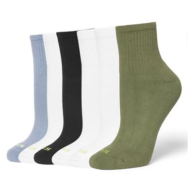 HUE Mini Crew-strumpor för kvinnor 6-pack, Oliv – 6-pack, One Size HUE Mini Crew-strumpor för kvinnor 6-pack, Oliv – 6-pack, One Size