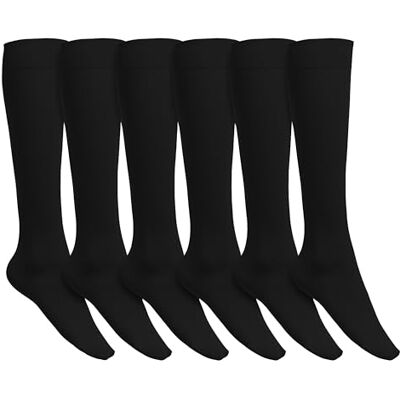 Winterlace byxstrumpor för kvinnor, ogenomskinlig stretchig nylon, knähöga, många färger, 6 eller 12 par, one size Winterlace byxstrumpor för kvinnor, ogenomskinlig stretchig nylon, knähöga, många färger, 6 eller 12 par, one size