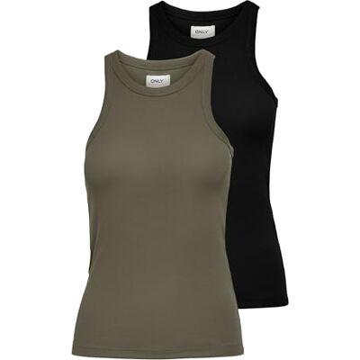ONLY 2-pack Lindsay linne, Svart/pack: 2-pack svart + Kalamata, XS ONLY 2-pack Lindsay linne, Svart/pack: 2-pack svart + Kalamata, XS