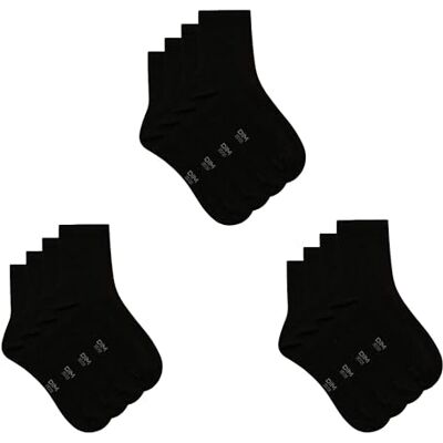 Dim Hållbara strumpor i bomull, flerpack dam x 6, Svart (Noir Noir), 35-38 EU Dim Hållbara strumpor i bomull, flerpack dam x 6, Svart (Noir Noir), 35-38 EU