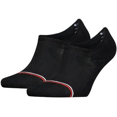 Tommy Hilfiger TH UNI TJ FOOTIE 2P ICONIC, svart, 39-42 EU Tommy Hilfiger TH UNI TJ FOOTIE 2P ICONIC, svart, 39-42 EU