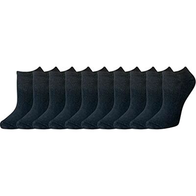 Amazon Essentials kvinnors bomull lätt dämpade icke-synliga strumpor, 10 par, svart, 8-12 Amazon Essentials kvinnors bomull lätt dämpade icke-synliga strumpor, 10 par, svart, 8-12