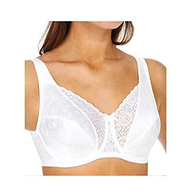Playtex Secrets Love My Curves, #4422, Behå, signatur, blommig, bygel, heltäckande bh, Vitt, 80D Playtex Secrets Love My Curves, #4422, Behå, signatur, blommig, bygel, heltäckande bh, Vitt, 80D