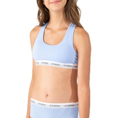 Athena Girl by Flick-bh med simrygg, avtagbara skal, Claw Elastic ultramjuk modal bomull vit, 5 (10 år), Pastellblå, 14 �r Athena Girl by Flick-bh med simrygg, avtagbara skal, Claw Elastic ultramjuk modal bomull vit, 5 (10 år), Pastellblå, 14 �r