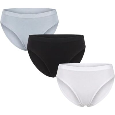 Dim Damtrosor Eco fickor bekväm bomull x3, Svart/vit/grå, 34/36 Dim Damtrosor Eco fickor bekväm bomull x3, Svart/vit/grå, 34/36