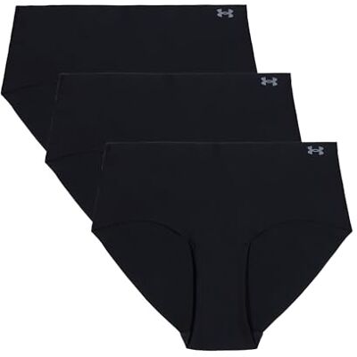 Under Armour Dam 3-pack ren stretch no-show hipster underkläder, komfort hela dagen och ultramjuk passform, svart Under Armour Dam 3-pack ren stretch no-show hipster underkläder, komfort hela dagen och ultramjuk passform, svart