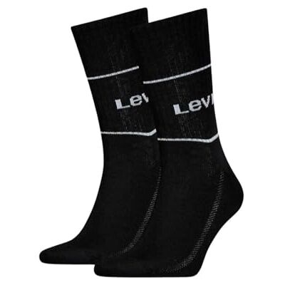 Levi's Unisex korta strumpor (2-pack), svart, 39-42 EU Levi's Unisex korta strumpor (2-pack), svart, 39-42 EU