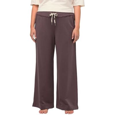 Ulla Popken Ulla popkar, kvinnor, stora storlekar, mysiga loungewear Wide Pants, Mörkt brungrå, 36W x 32L Ulla Popken Ulla popkar, kvinnor, stora storlekar, mysiga loungewear Wide Pants, Mörkt brungrå, 36W x 32L