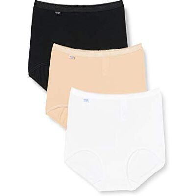 Sloggi dam Komfort trosor Basic+ Maxi C3p, White Dark Combination, 36 Sloggi dam Komfort trosor Basic+ Maxi C3p, White Dark Combination, 36