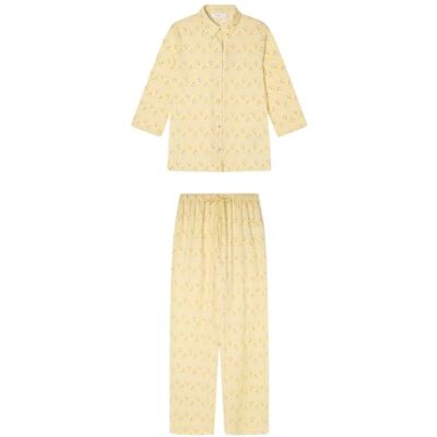 women'secret Daglig nordisk botanisk pyjamas lång pyjamas för kvinnor, Gult tryck, S women'secret Daglig nordisk botanisk pyjamas lång pyjamas för kvinnor, Gult tryck, S