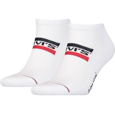 Levi's Unisex sportlogotyp sneakers (2-pack), Vit/vit, 43-46 EU Levi's Unisex sportlogotyp sneakers (2-pack), Vit/vit, 43-46 EU