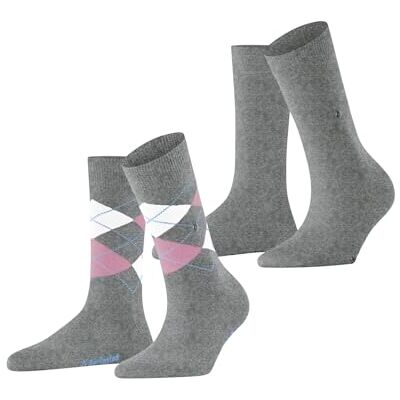 Burlington Damer Everyday 2-pack strumpor bomull svart grå många andra färger förstärkta damstrumpor med mönster andas rutiga multipack ONE-SIZE-FITS-ALL som present 2 par, Grå (ljusgrå 3401), 36-41 EU Burlington Damer Everyday 2-pack strumpor bomull svart grå många andra färger förstärkta damstrumpor med mönster andas rutiga multipack ONE-SIZE-FITS-ALL som present 2 par, Grå (ljusgrå 3401), 36-41 EU