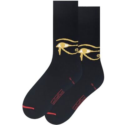 MuseARTa bomullsstrumpor med målningen Eye of Horus i storlek 36–40, EG-EH-06-36–40, svart, 36-40 MuseARTa bomullsstrumpor med målningen Eye of Horus i storlek 36–40, EG-EH-06-36–40, svart, 36-40