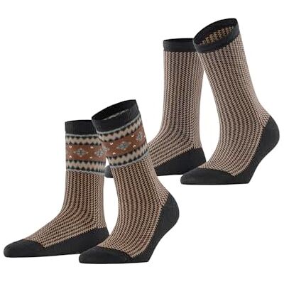 ESPRIT strumpor för kvinnor (2-pack), Svart (svart 3000), 35-38 EU ESPRIT strumpor för kvinnor (2-pack), Svart (svart 3000), 35-38 EU